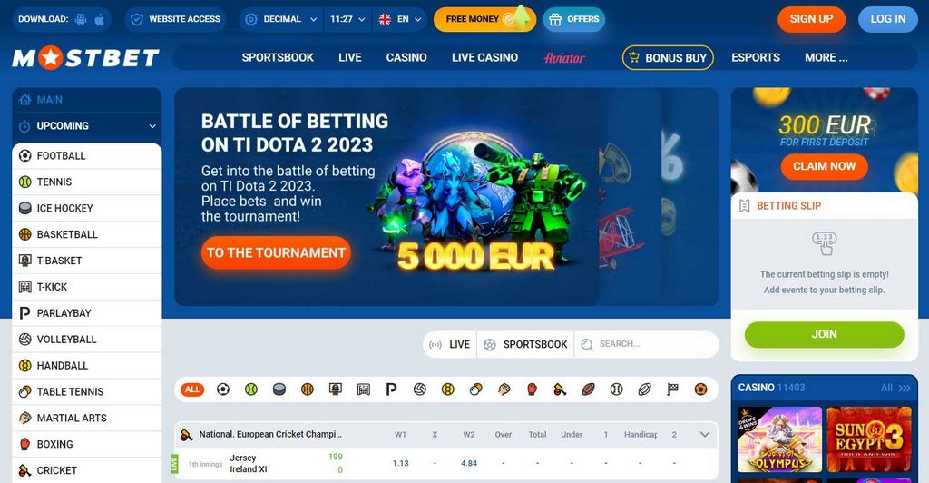 Mostbet CZ - Oficiální online kasino a sázení: výhody a výhry